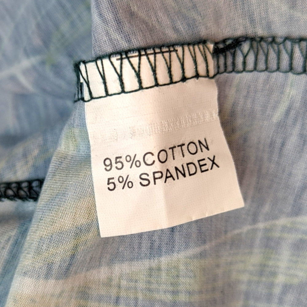 Ouges Green Tropical Leaf Patterned Faux Wrap Kne… - image 6